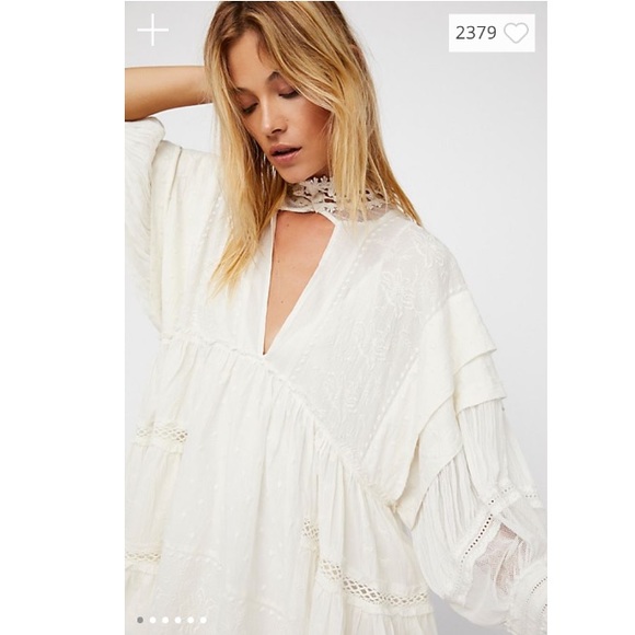 Free People Heartbreaker Mini Dress Ivory - Picture 3 of 8